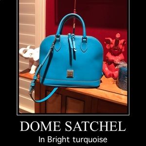 First owner bright turquoise Dooney & Bourke.