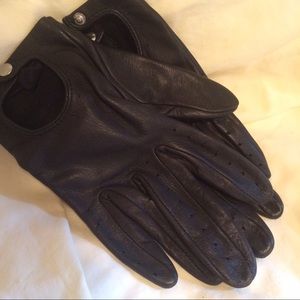 Black Leather Gloves