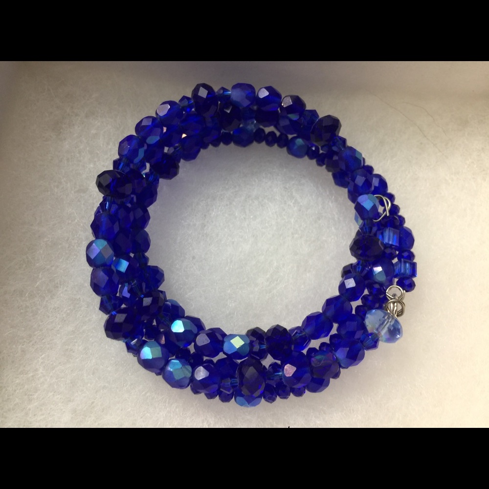 Memory Wire hinged double wrap bracelet