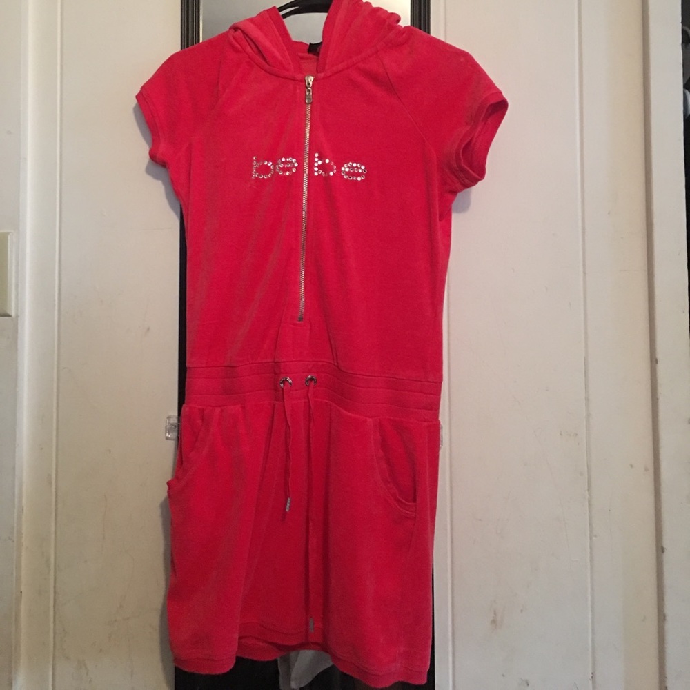 Coral Bebe hoodie dress