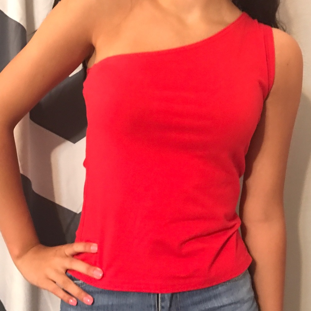 Red One Strap Top