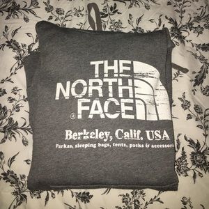 Grey North Face Pullover Hoodie