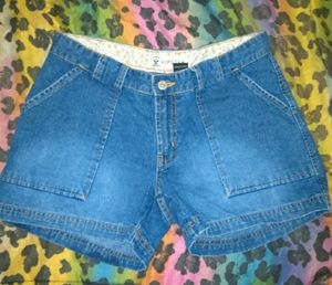 Hipster blue jean shorts