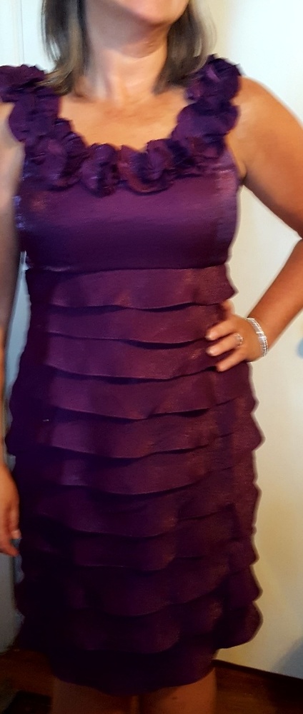 evening dress eggplant