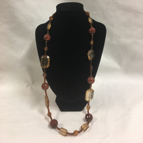 Brown Beaded Necklace - Picture 1 of 3