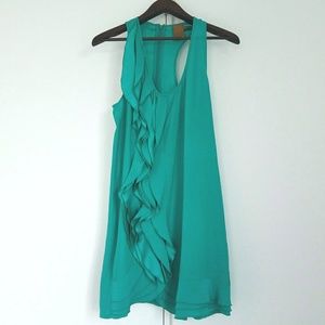 Ali Ro ruffle cascade silk dress
