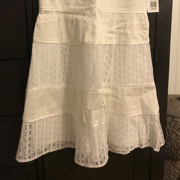 NWT Jessica Simpson white cotton and lace panel dress - Picture 5 of 11