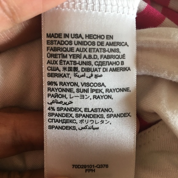 Bebe High Low Stripe Dress, Pink/White, XS - Picture 5 of 5