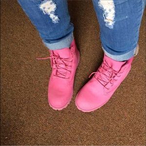 Pink Timberlands