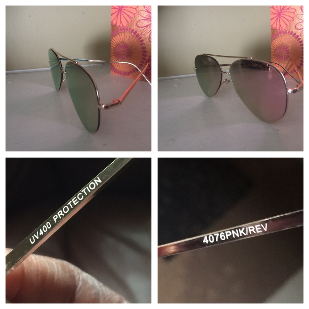 Adorable Two Colored face Aviators Sunglasses - Picture 4 of 8
