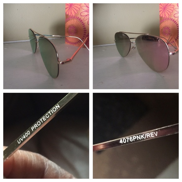 Adorable Two Colored face Aviators Sunglasses - Picture 4 of 8