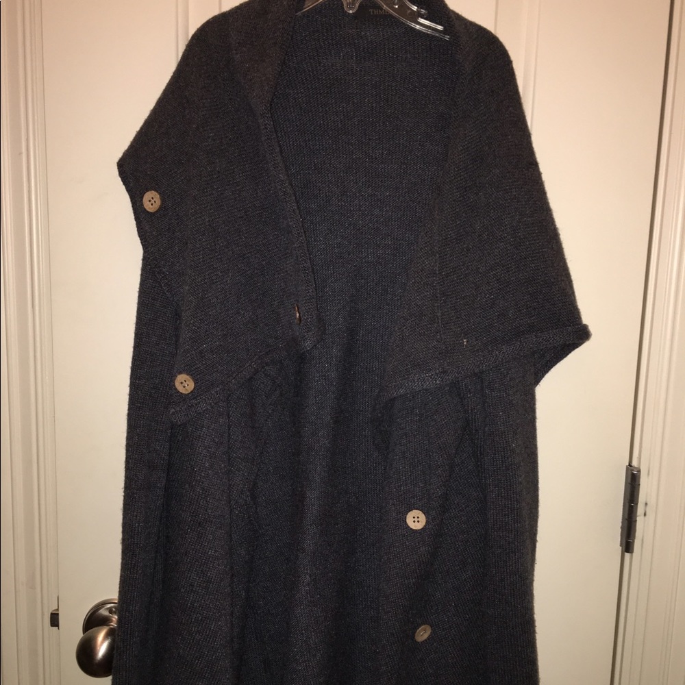 dark grey cardigan