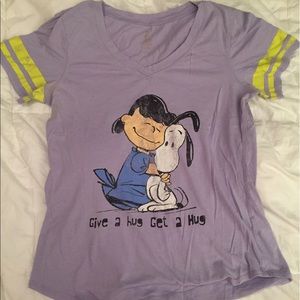 A snoopy themed shirt