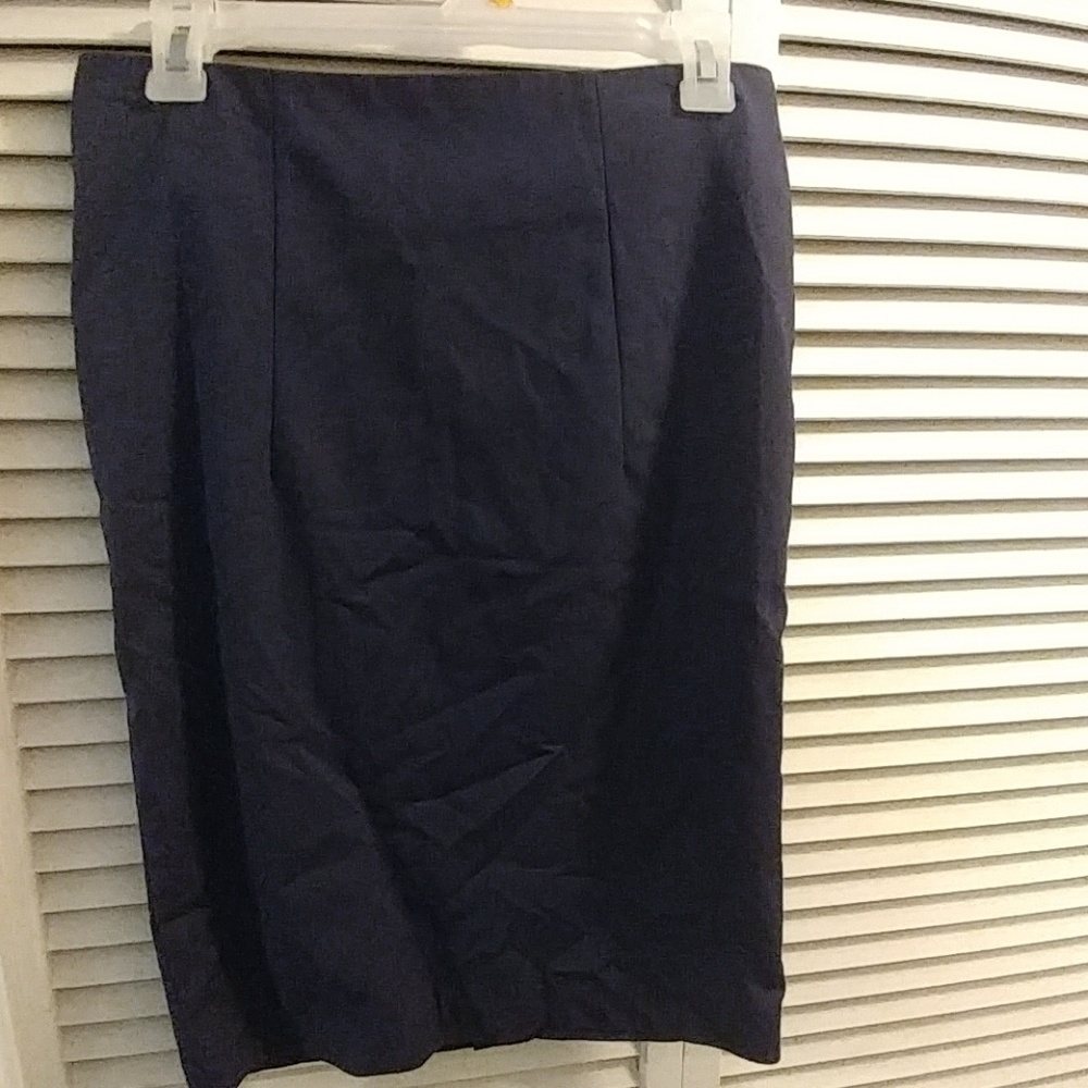 Willi Smith navy blue pencil skirt