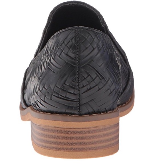 Black Matte Woven Loafers - Picture 2 of 4