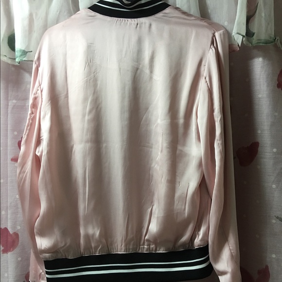 ⭐️Bomber Soft Satin Light Jacket Pink/Blush🌹 - Picture 5 of 6