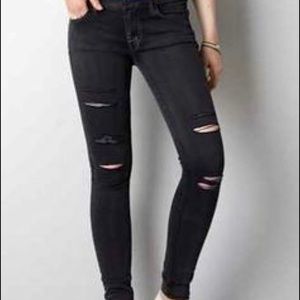 Black ripped jeans