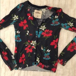 Short floral Hollister cardigan