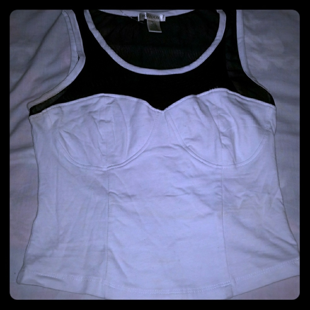Black and white crop top