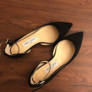 NEWWITHTAG Jimmy Choo Lucy Suede Ankle-Strap Flats