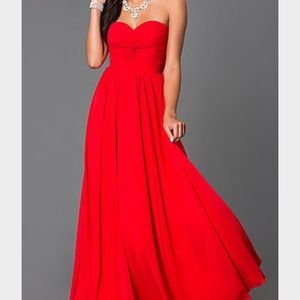 Red gown