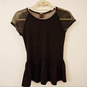 American Eagle Black Peplum Workout Top 💪🏼🦅