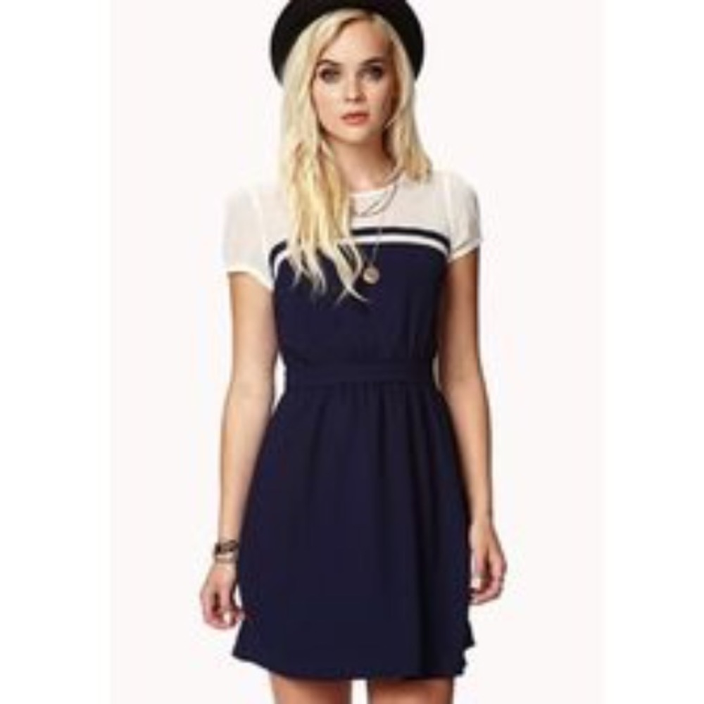Forever21 Blue and White Dress