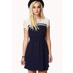 Forever21 Blue and White Dress