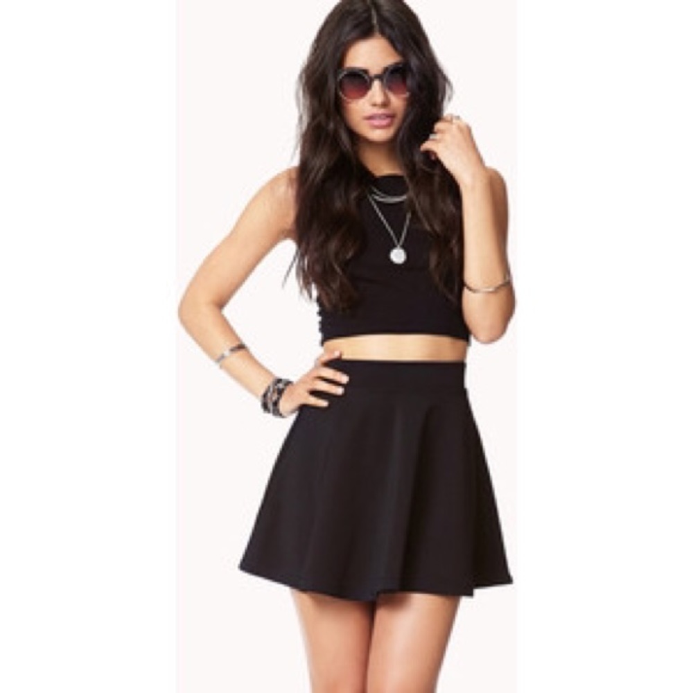 Forever 21 Black Skater Skirt