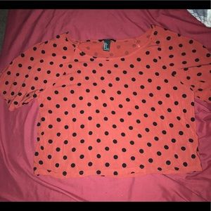 Polka dot crop top