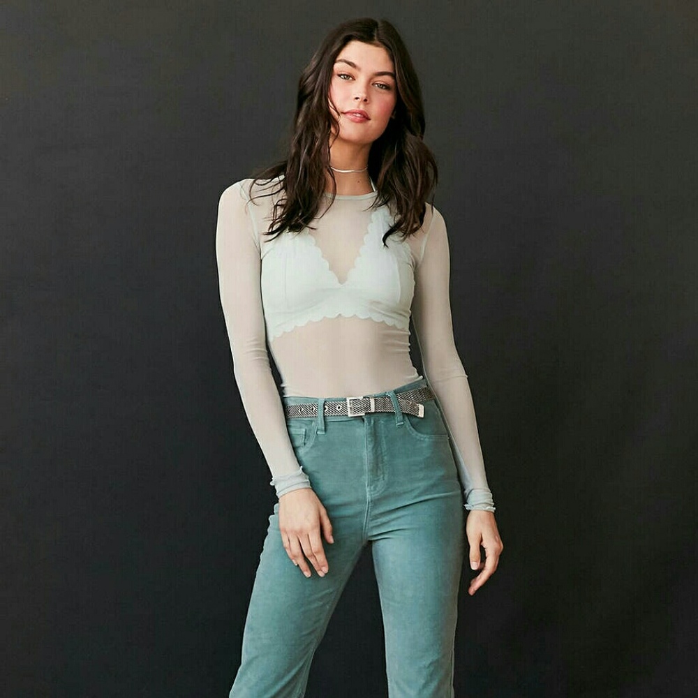 UO Mesh Long Sleeve Top