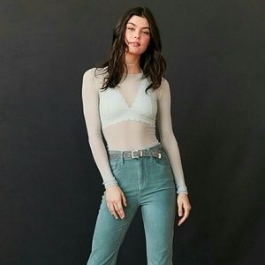 UO Mesh Long Sleeve Top