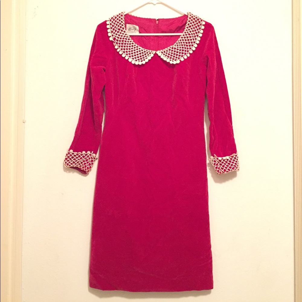 WM.G Junior Original Vintage Red Velvet Dress
