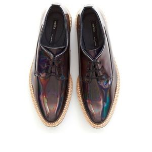 Miista Allison Black Iridescent Brogues
