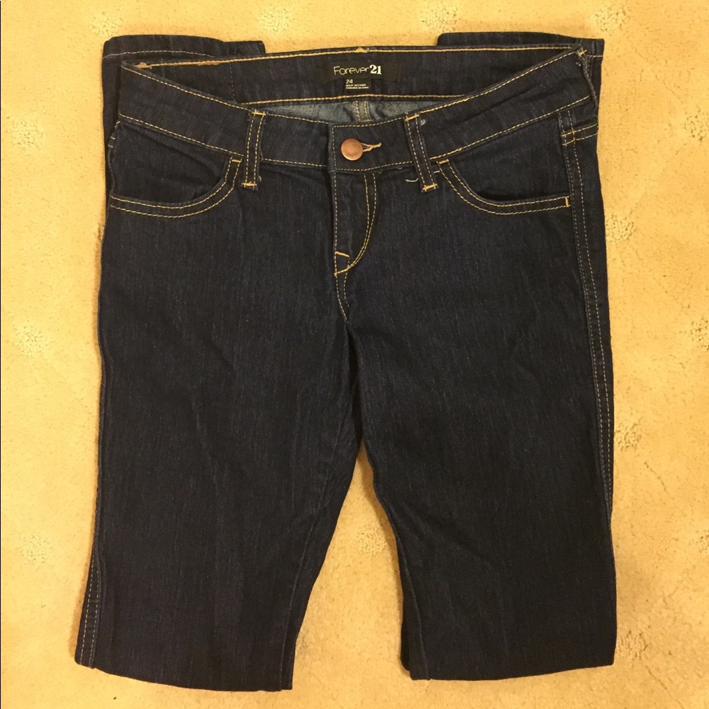 F21 Dark Wash Skinny Jeans