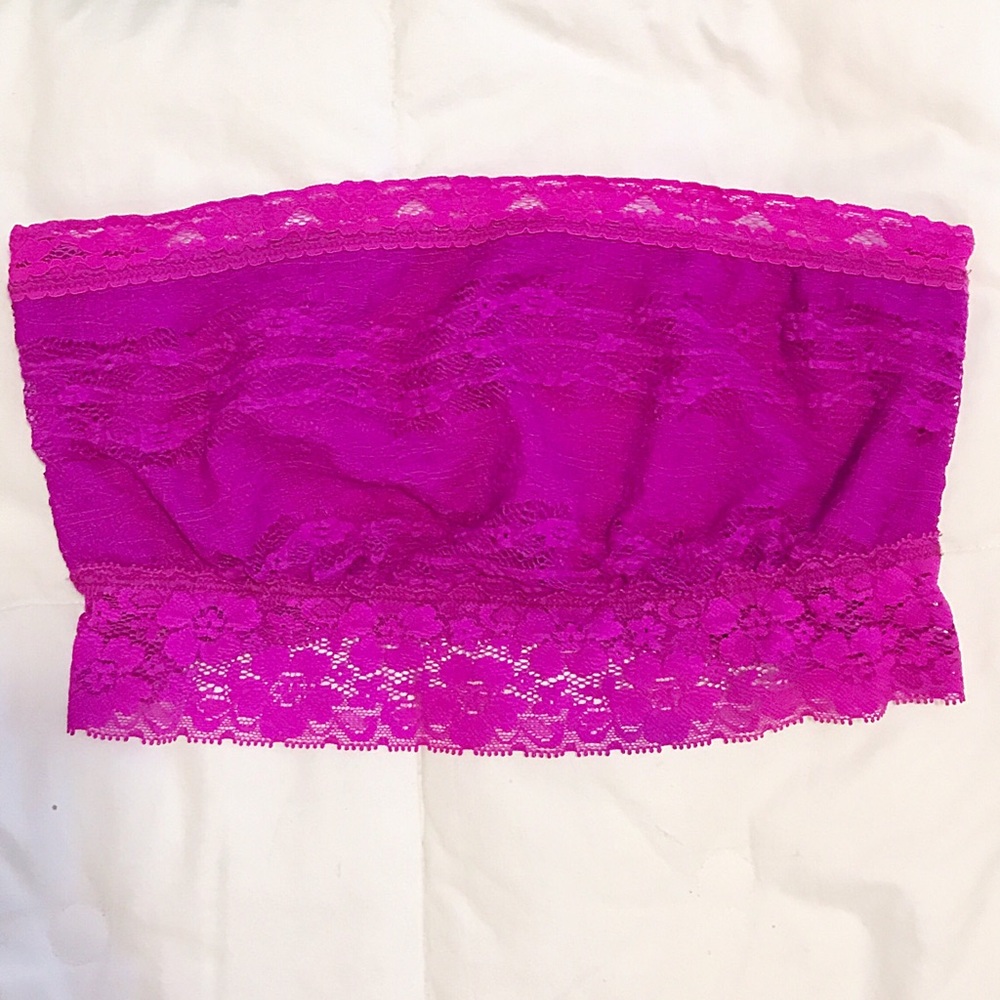 ❌SOLD❌ NWOT Free People Lace Bandeau Bra, Magenta/Purple