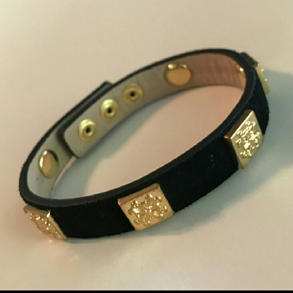 SALE TODAY Black w/ Gold  Suede Meagan Rustic Cuff