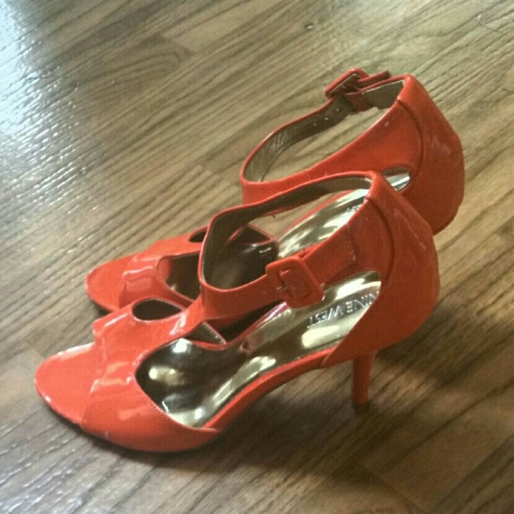 Chic Sexy Stylish Pop Of Color Orange/ hiigh Heels