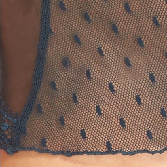 Free People Fancy-Back Teal Embroidered Boyshort - Picture 3 of 4