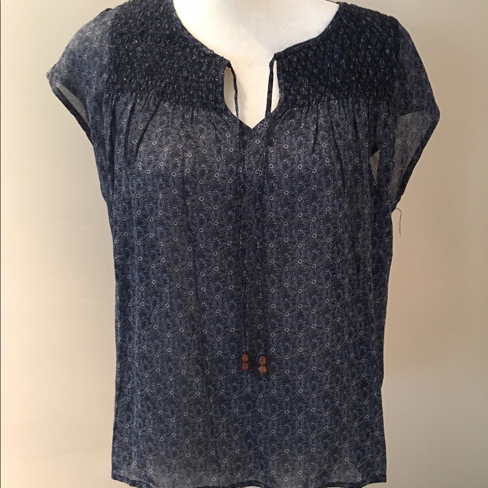 Sanctuary NWT flowy peasant top in blue size S