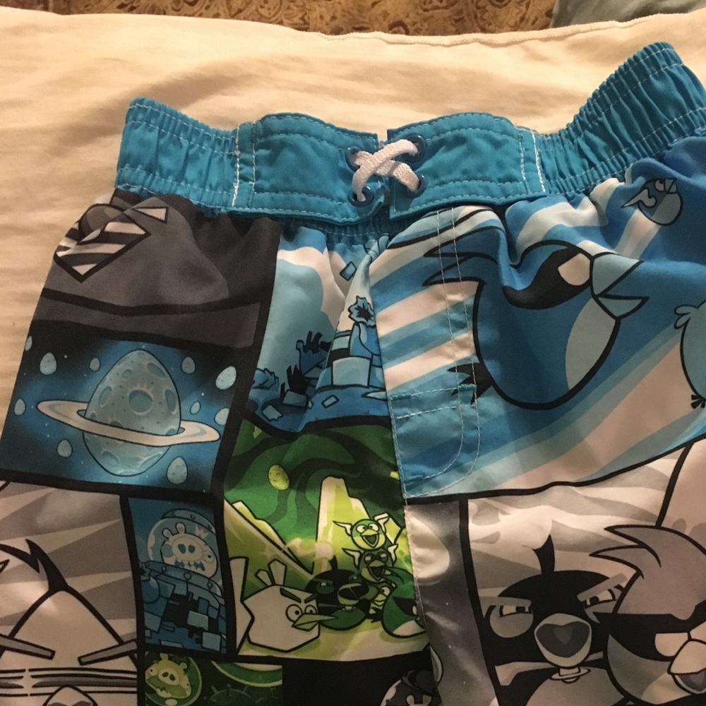 Toddler Boy Swim Trunks size 2T Angry Bird Theme