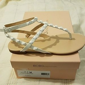 Ladies white sandals