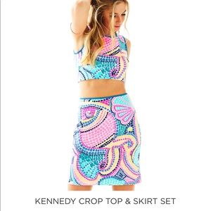 KENNEDY CROP TOP & SKIRT SET- Size M