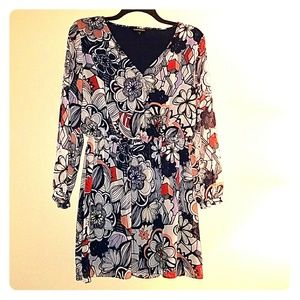 Long sleeve, patterned Express dress