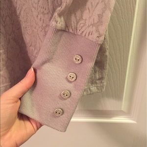 Buckle long sleeve Lace shirt