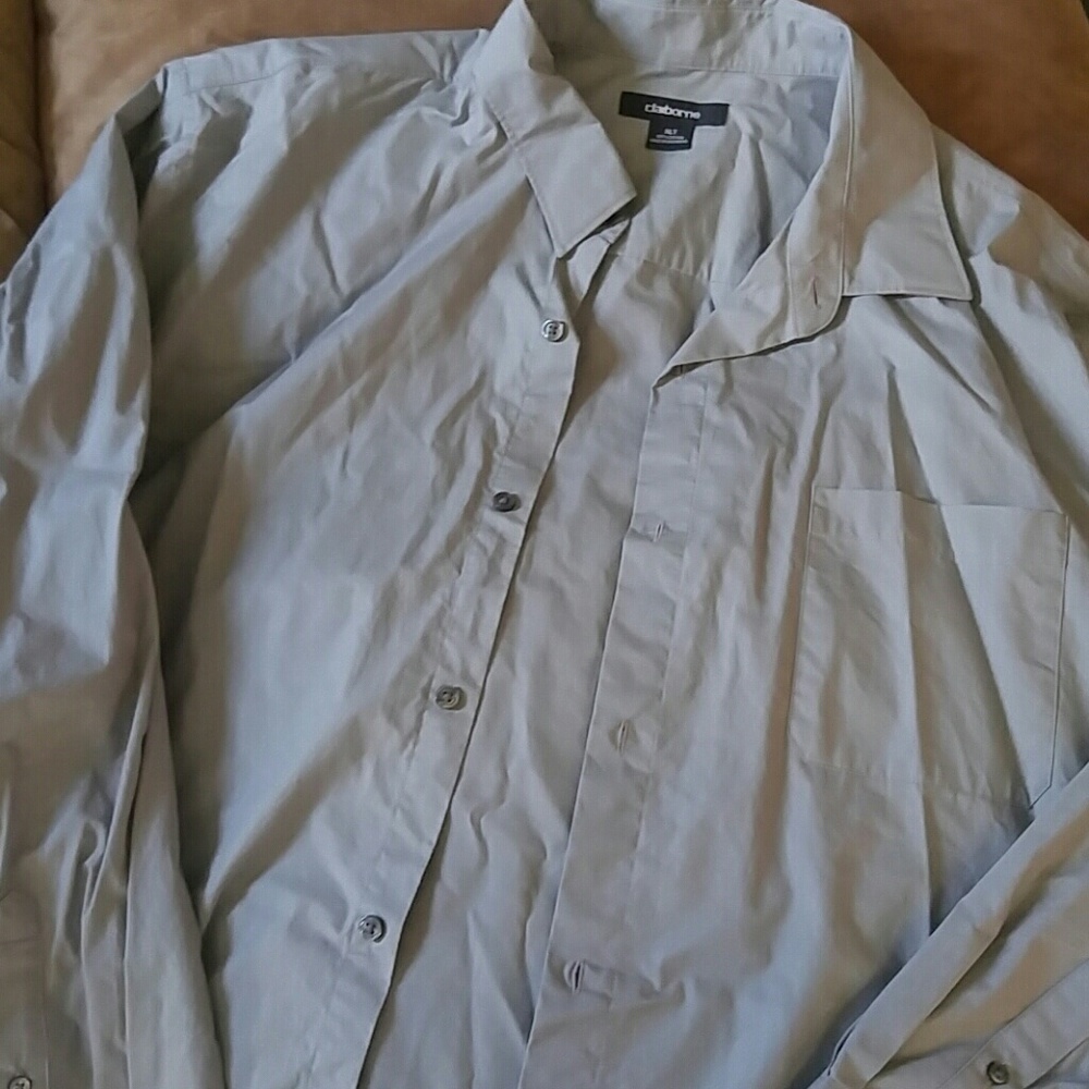 Gray Button Down Dress Shirt