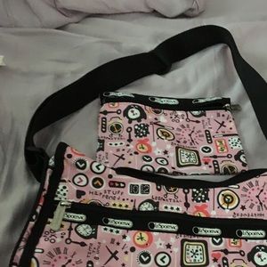 Lesportsac classic hobo cross body bag tic rock