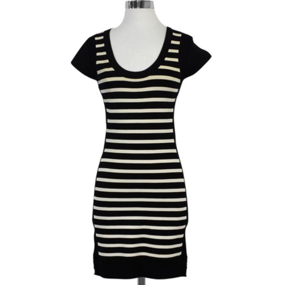 NWT French Connection Blk/Wht Striped dress