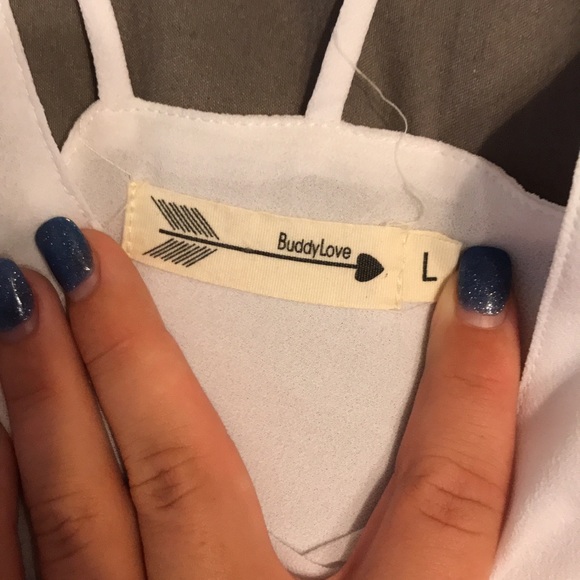 Apricot Lane - White Flowy Tank - Picture 2 of 2