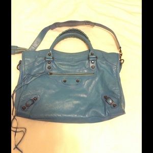 Authentic Balenciaga city bag in blue